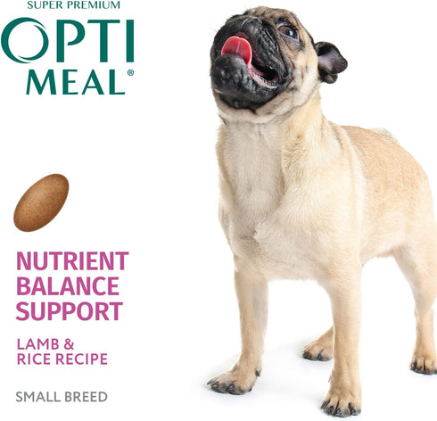 OPtimeal Small Breed Dog Food - High-Protein Lamb & Rice, Proudly Ukrainian, 3.3lbs for Healthy Digestion