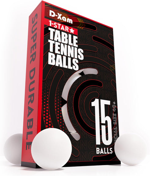 D-Xam Ping Pong Balls 15 Pack Orange or White 40mm Official Size High
