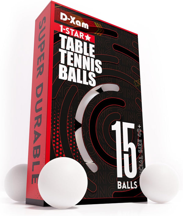 D-Xam Ping Pong Balls 15 Pack Orange or White 40mm Official Size High
