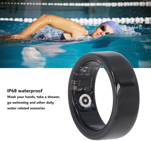 Smart Health Ring, Waterproof Fitness Pedometer for Exercise Data and Sleep Quality, Compatible with Android & iOS,