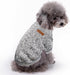 Jecikelon Dog Clothes, Soft Winter Sweater for Small Dogs, Warm Outfit for Puppies XXS XS Cat Apparel (Small, Grey)