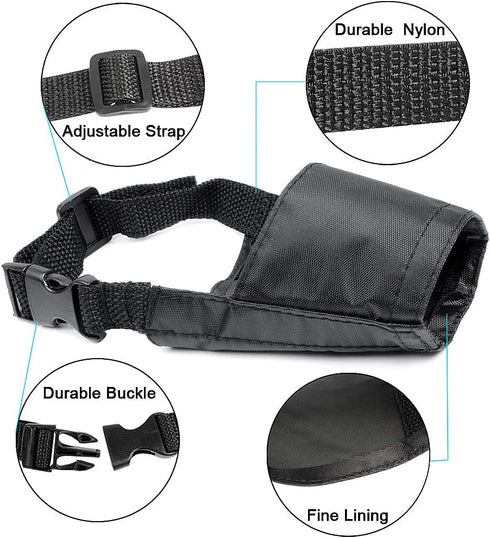 ewinever 5Pcs/Set Adjustable Breathable Dog Muzzles, Small Medium Large, Anti-Biting, Anti-Barking, Safety Protection