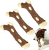 Dog Bones Chew Toys for Aggressive Chewers, 3 Pack Real Beef Flavor, Indestructible Teething Toys for All Breeds
