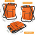 Backpack 300 LBS Backpack Kikerike Stool Cooler Chair Heavy Duty Max Load Portable Lightweight Stool Folding Fishing