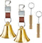 Pacify 3/6 Pack Loud Bear Bell with Whistle Set for Hikers, 2 Inch 3 in 1 Hiking Gear with Emergency Whistle and