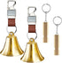 Pacify 3/6 Pack Loud Bear Bell with Whistle Set for Hikers, 2 Inch 3 in 1 Hiking Gear with Emergency Whistle and