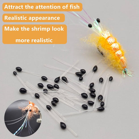 YTRUOYI 50 Pcs Crab and Shrimp Eyes Fly Tying Materials Crab Eyes Shrimp Eyes Fly Tying Eyes for Tying Saltwater