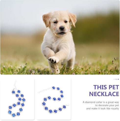 PRETYZOOM Pet Necklace - Rhinestone Dog Collar for Small Dogs, Wedding Collar for Puppies and Kittens