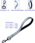 Premium 12 Inches Nylon Short Leash for Large Medium Breed Dogs, Heavy Duty Clasp, Padded Handle (Ultimate Grey)