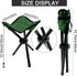 Cenbee 13.7in 240 lbs(Green) Folding Camping Stool Portable Outdoor Chair Use Height Fishing Chair Seat for Camping