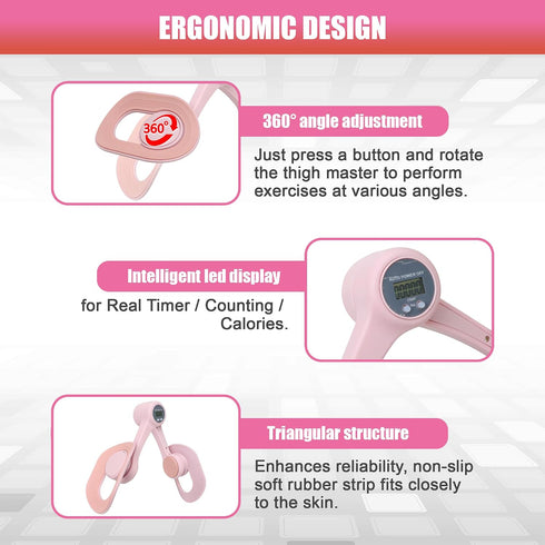 KH866 Counter, 360 Pelvic Floor Exercise Devices for Women Thigh Trainer with Display Rotating Kegel Exerciser