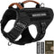 Service Dog Vest - HEYCAHVA Tactical Harness with Full Metal Buckles for Large Medium Dogs, Reflective No Pull