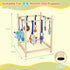 8 Wooden Puppy Play Gym for Small Dogs, Puppy Jungle Gym with Hanging Toys, Wood Frame Indoor Puppy Gym with Dog