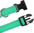 TagME Classic Reflective Nylon Dog Collar, Adjustable with Quick Release Buckle for Puppies, Turquoise, 3/8" Width