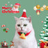 Pet Christmas Handmade Bow Tie - 2pcs Cats and Dogs Xmas Scarf Collar Bow Ties, Adjustable Pet Towel Bibs for Christmas