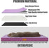 Patas Lague Checkered Orthopedic XXL Dog Bed for Extra Large Dogs, Waterproof with Removable Cover, Purple (48''X30'')