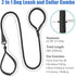 Slip Lead Dog Leash, 4FT/6FT Durable Nylon No Pull Training Leash for Small Medium Large Dogs (Black)