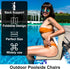 GFYYBKJ SwimmingPool Foldable Seat for Poolside Chairs, Portable Outdoor Poolside Chairs for Edge of Pool, Beach Chair