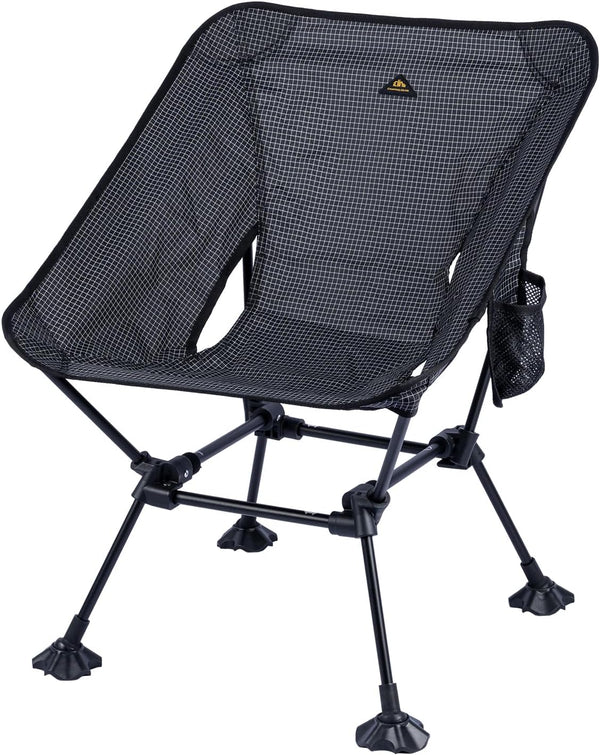 iClimb Ultralight Compact Camping Folding Beach Chair with Anti-Sinking Large Feet and