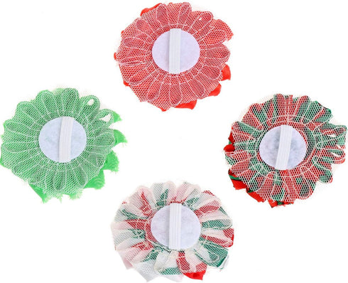 BoomBone Christmas Dog Collar Flowers Accessory, Flower Charms Sliders for Holiday Collars