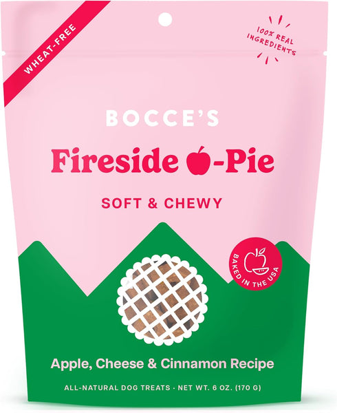 Bocce's Bakery Fireside Apple Pie Treats for Dogs, Wheat-Free, All-Natural Soft & Chewy Cookies, Made with Real