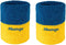 Muztaga Sports Wristbands for Men & Women - Blue & Yellow Two-Tone Soft
