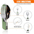 HIKENTURE Camping Utensils 2 Pack - 4-In-1 Stainless Steel Spoon Fork Knife Set for Backpacking Travel