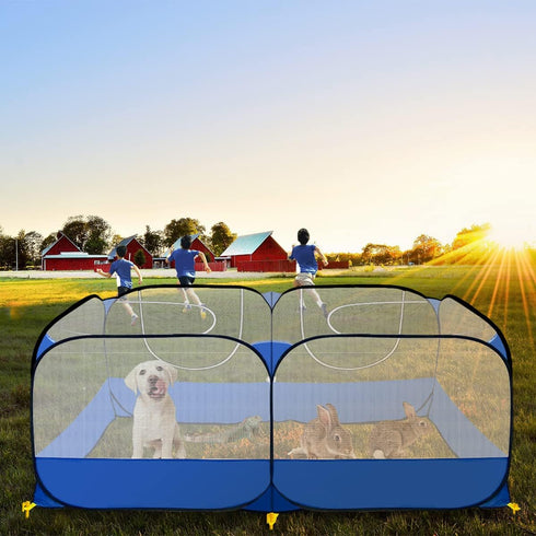 GABraden Small Animals Playpen,Reptiles Cage,Chicken Run Coop Chicken Playpen Breathable Transparent Pet Playpen Pop