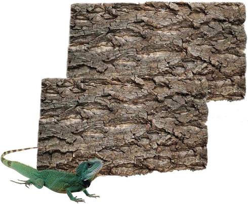 Cork Terrarium Background 15.7x11.8in Natural Cork Large Bark Backdrop for Reptile Habitat Decor (2 PCS)