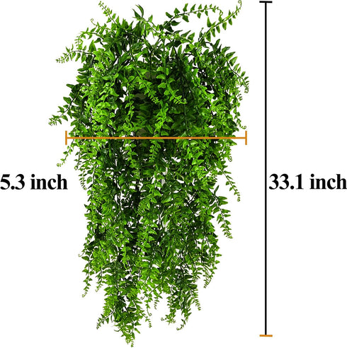 HERCOCCI 2 Pack Reptile Plants, Artificial Hanging Vines Habitat Decorations with Suction Cup for Bearded Dragon,