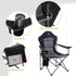 2 Pack EVER ADVANCED Folding Camping Chair with High Back Padded Oversized Portable Lawn Chairs Lightweight Sturdy