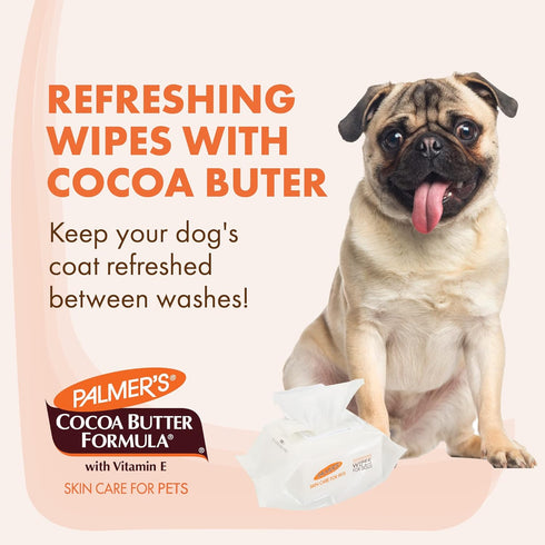Palmer's Coconut Oil Gentle Refreshing Wipes for Puppies, 100 Ct - 3 Pack | Gentle Pet Grooming Wipes with Coconut Oil