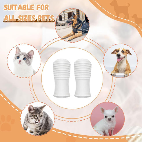 PenVinoo Dual Sided Cat Toothbrush Dog Toothbrush Finger Brush Micro Head, Suitable for Small to Large Dogs & Cats