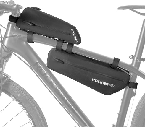 ROCKBROS Bike Top Tube Bag - Waterproof Frame Pouch for Super 73, Cycling Accessories, 2 Pieces Combi