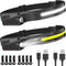 LED Headlamp Rechargeable 2PCS, Extremely Bright 230° Wide Beam Waterproof Head Lamp for Adults Hiking Running Camping