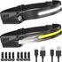 LED Headlamp Rechargeable 2PCS, Extremely Bright 230° Wide Beam Waterproof Head Lamp for Adults Hiking Running Camping