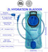 Hydration Bladder 2 Liter Leak Proof Water Reservoir,BPA Free,Wide Opening, Military Water Bladder Combined with Hydration Backpacks for Biking Hiking Running Camping Climbing.