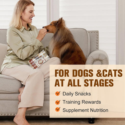 FurBite Freeze Dried Chicken Breast Treats for Dogs and Cats, Pet Training Dehydrated Snack for Dogs,Natural Single