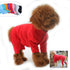 Lovelonglong Red Lightweight Dog Pajamas, Pure Cotton 4 Legs Jumpsuits T-Shirt PJS for Large Medium Small Dogs XS