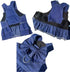 ANIAC Denim Dog Dresses for Small Dogs: Puppy Girl Clothes with Leash Ring and Bow Knot (Dark Blue, X-Small)