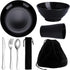 Kyraton Camping Utensils, Mess Kit for Travel, Includes Knife, Spoon, Fork, Cup, Bowl, Plate for 1