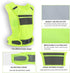 LED Reflective Safety Vest, USB Rechargeable Running Gear with Adjustable Storage Pocket