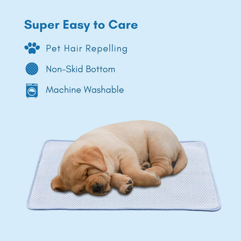 Medium Dog Cooling Mat, 26x20 Inches, Ultra Breathable Supramolecular Cooling Material, Machine Washable for Cats and