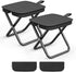 HHUWQYU Camping Stools Set of 2, 10.6 Inch Small Portable Folding Chair with