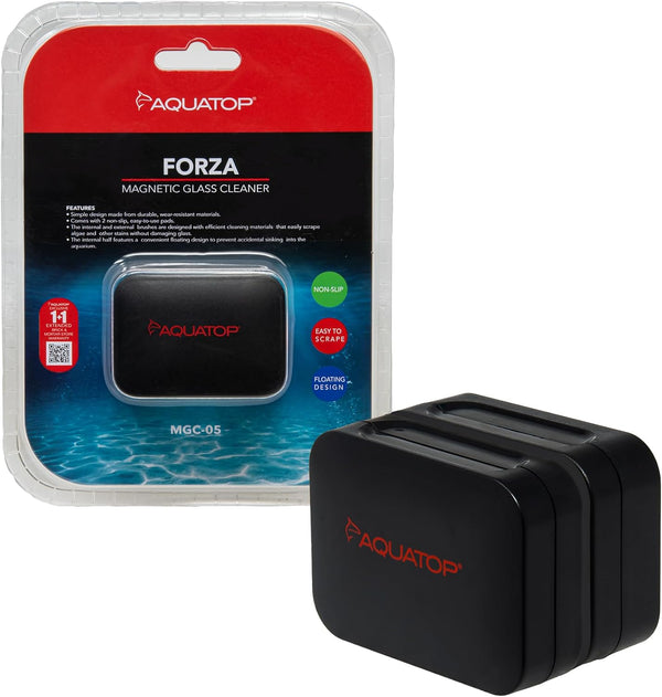 Aquatop Forza Floating Glass Cleaning Magnet 2.17 x 1.57 x 1.25 inches for Glass Aquariums 3/16-1/4 inches Thick, Clam
