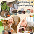 Iffitya 16 Pcs Stacking Cups for Rabbits, Colorful Bunny Toys for Rabbits and Small Animals, Nesting Rabbit Toys