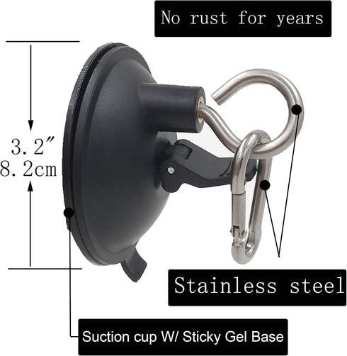 YYST Suction Cup Hook Cleat for Pet Dog & Cat - Bathtub, Shower & Bathing Grooming Tether, No Leash