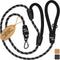 6 Foot Dog Leash with 2 Extra Padded Handles - Heavy Duty No Pull Rope Lead with Lockable Carabiner for Medium to Large