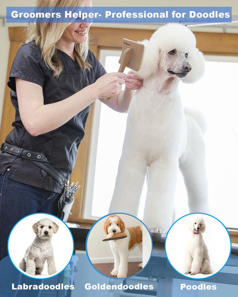 Large Dog Slicker Brush, Professional Doodles Brush for Poodles, Goldendoodles, and Labradoodles