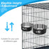 2 Pack Stainless Steel Hanging Water Bowl for Kennel Crate, No Spill Dog Bowls for Small Medium Dogs, Cats